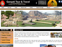 Tablet Screenshot of ganpatitourtravels.com